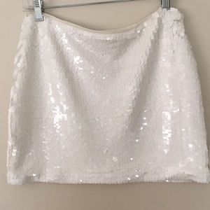 Forever 21 size Large white sequins skirt